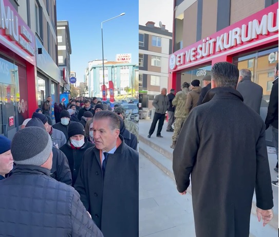 Sarıgül, Erzincan Et ve Süt Kurumu mağazasında vatandaşlarla görüştü