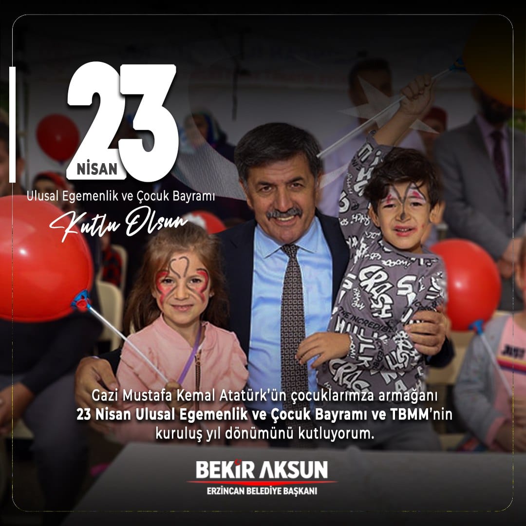 Başkan Aksun 23 Nisan mesajı yayınladı 